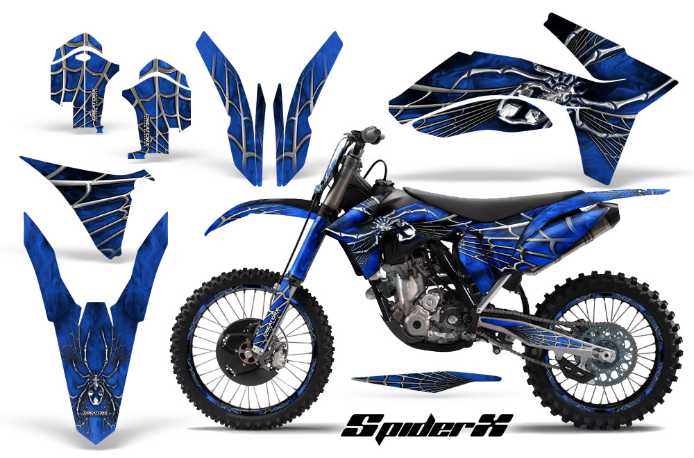 KTM C7 2011 Graphics Kit SpiderX Blue BB NP Rims